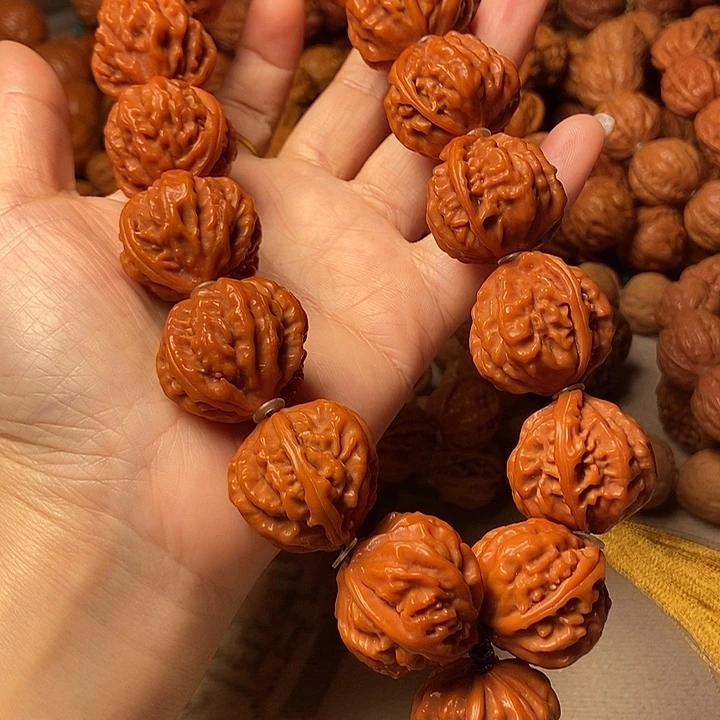 胖***n文玩核桃手串火焰纹龙脊