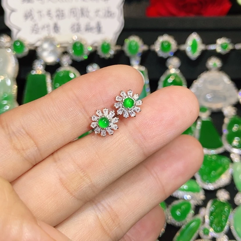 【闪购商品】翡翠未镶嵌耳饰天然翡翠