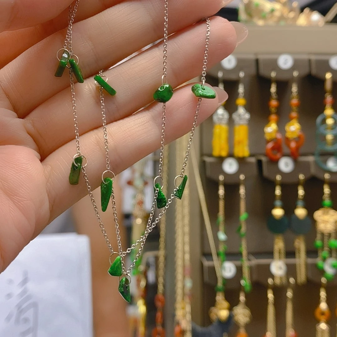 翡翠合金耳饰翡翠