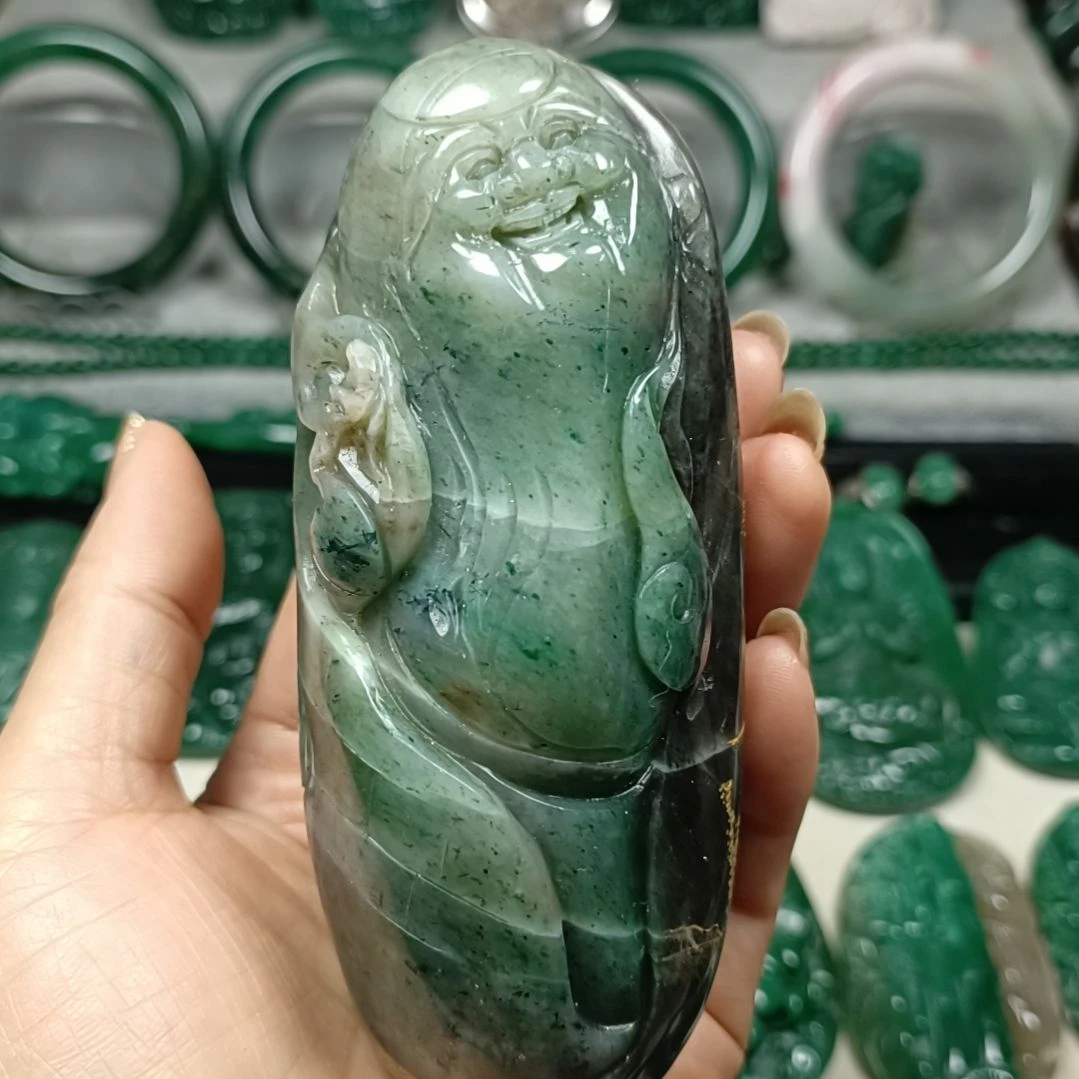 独山玉寿星把玩未镶嵌