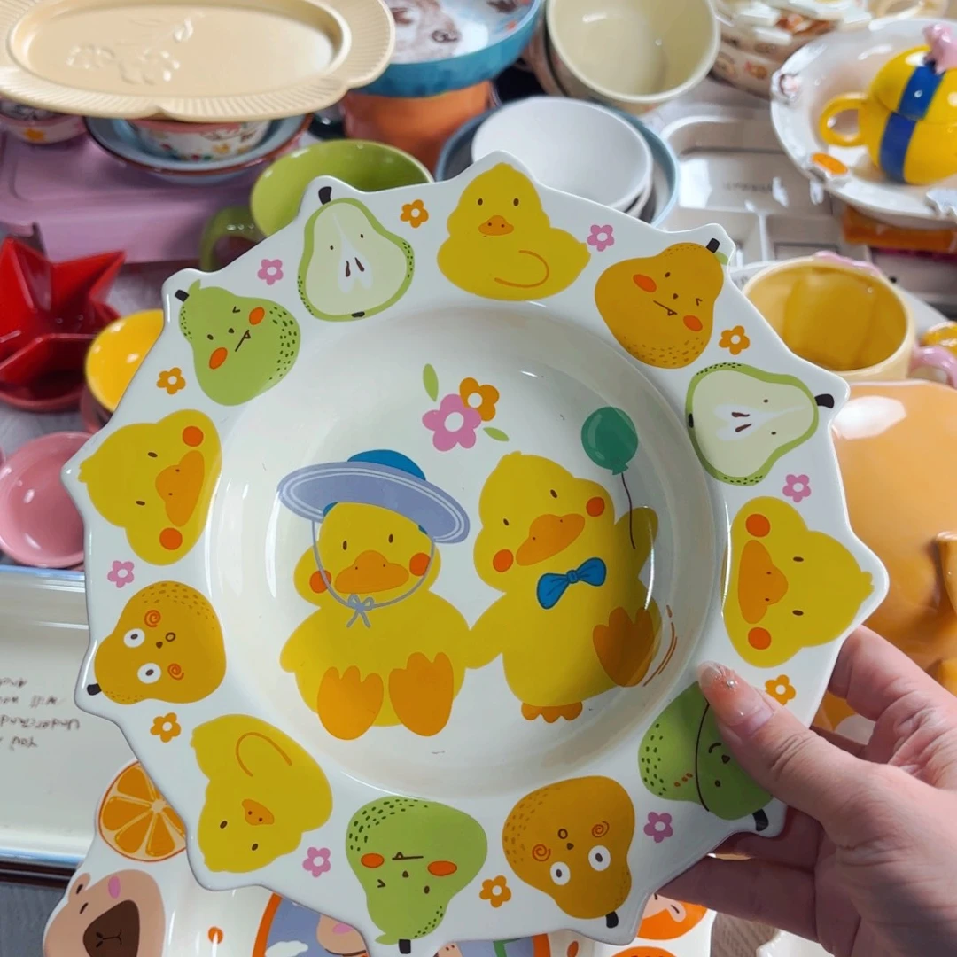 陶瓷小黄鸭十寸餐盘全品
