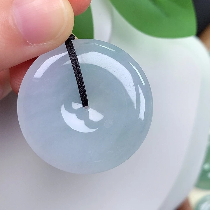 翡翠未镶嵌颈饰平安扣 35-5.6mm