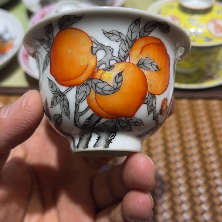 纯手绘精品盖碗杯