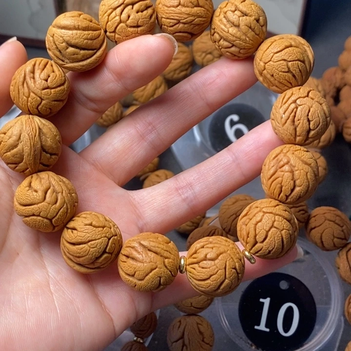 手串文玩核桃秦岭野生龙纹桃核21