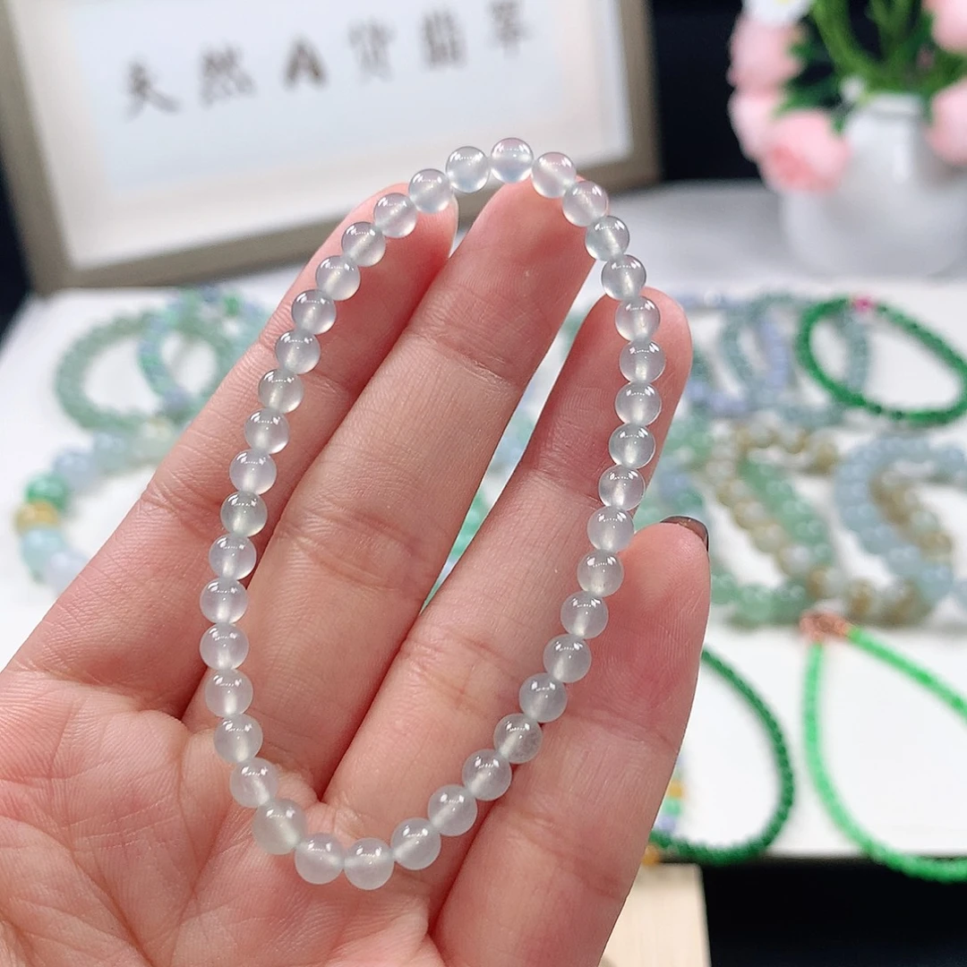 翡翠未镶嵌手链4.5mm