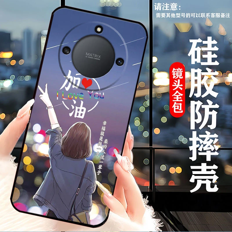 荣耀X40手机壳RMO-AN00全包边防摔网红情侣硅胶女新款男软壳超薄