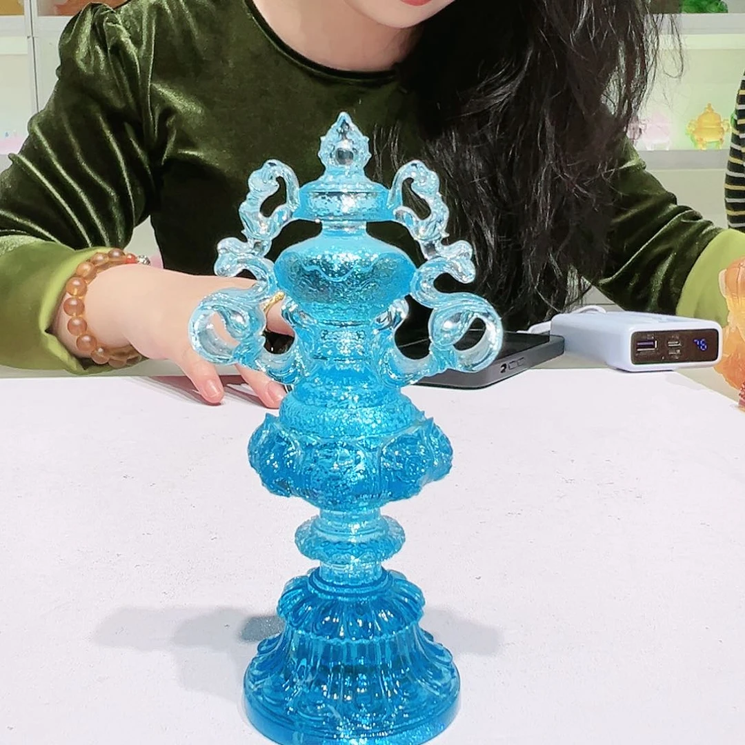 【闪购商品】手工艺品琉璃蓝色八吉祥