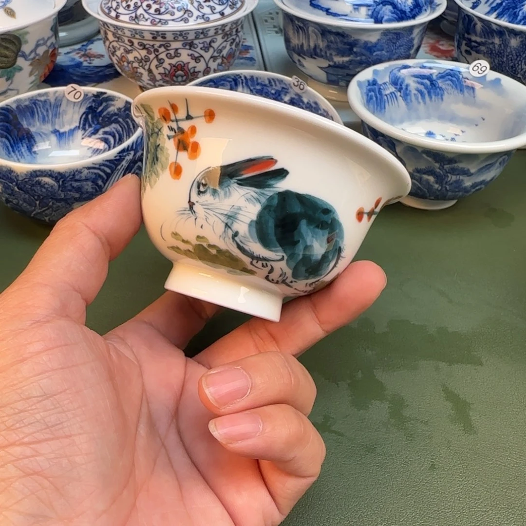 纯手工纯手绘茶具石头77