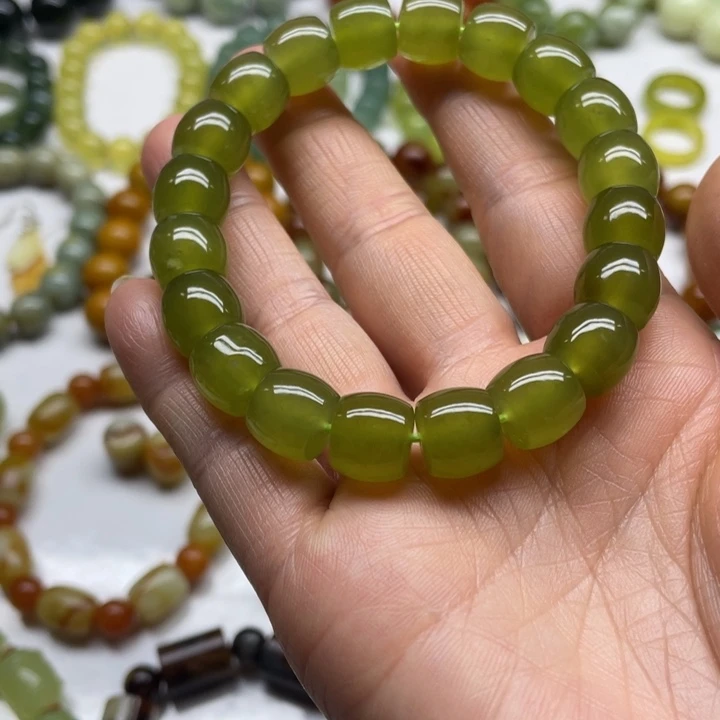 蛇纹石玉手串未镶嵌呼*噜