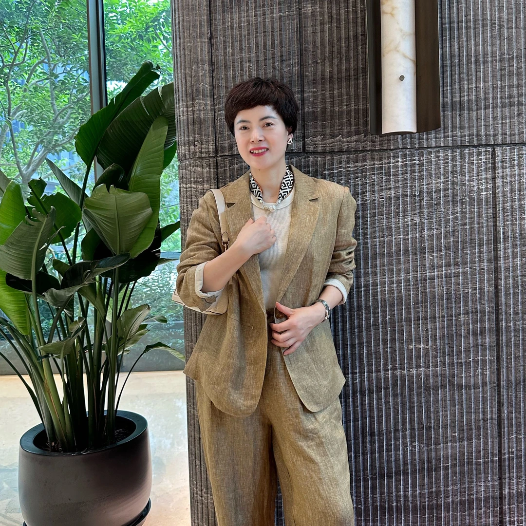 老钱风时尚宽松休闲上衣西装外套拼接套装显瘦