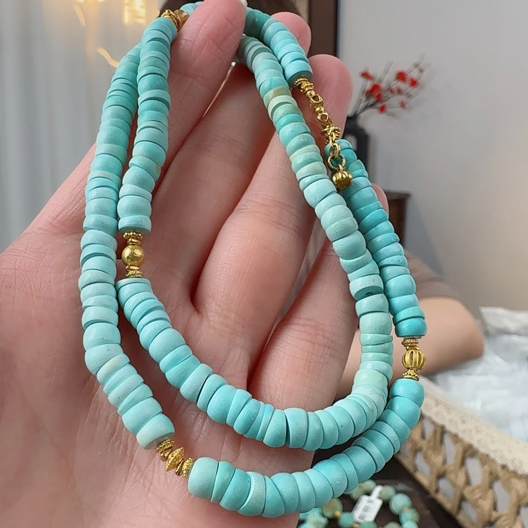 绿松石18K金镶嵌珠宝奇石