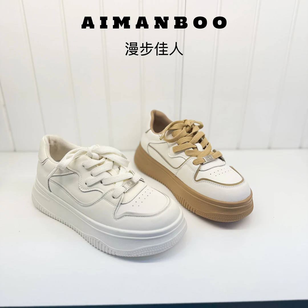 （漫步佳人）3521 93580时尚百搭厚底休闲板鞋