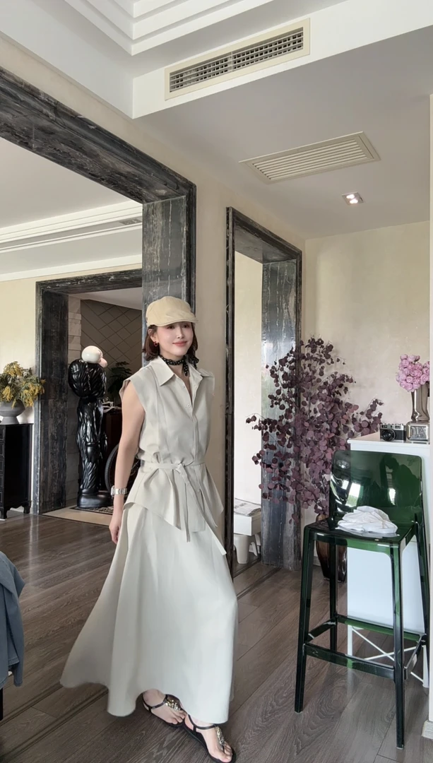 2025新款休闲大方得体套装裙气质高级感衬衫上衣半身裙子两件套夏