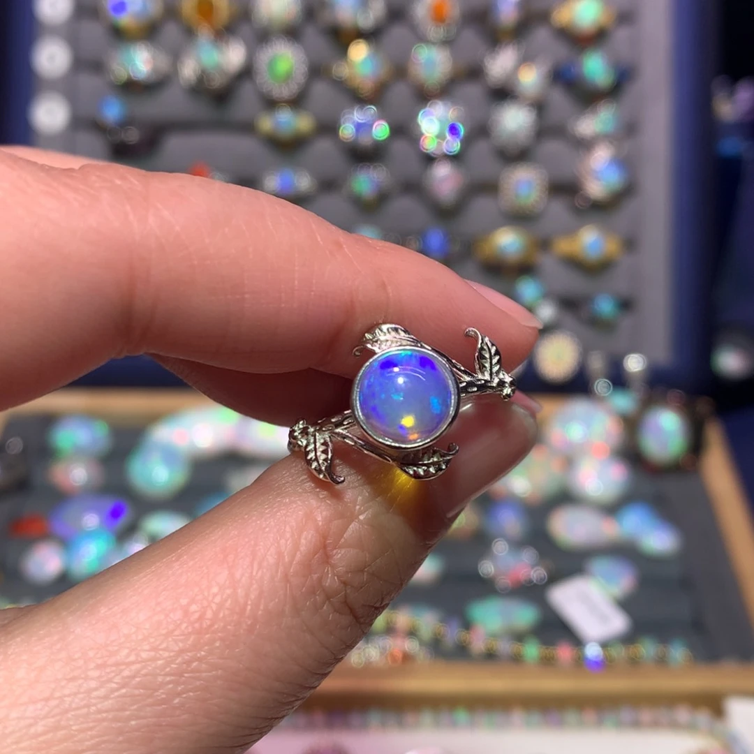 银S925镶嵌欧泊戒指款式