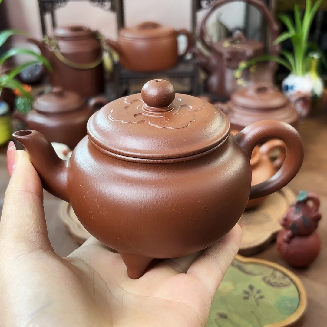 紫砂茶壶大彬如意朱泥230cc