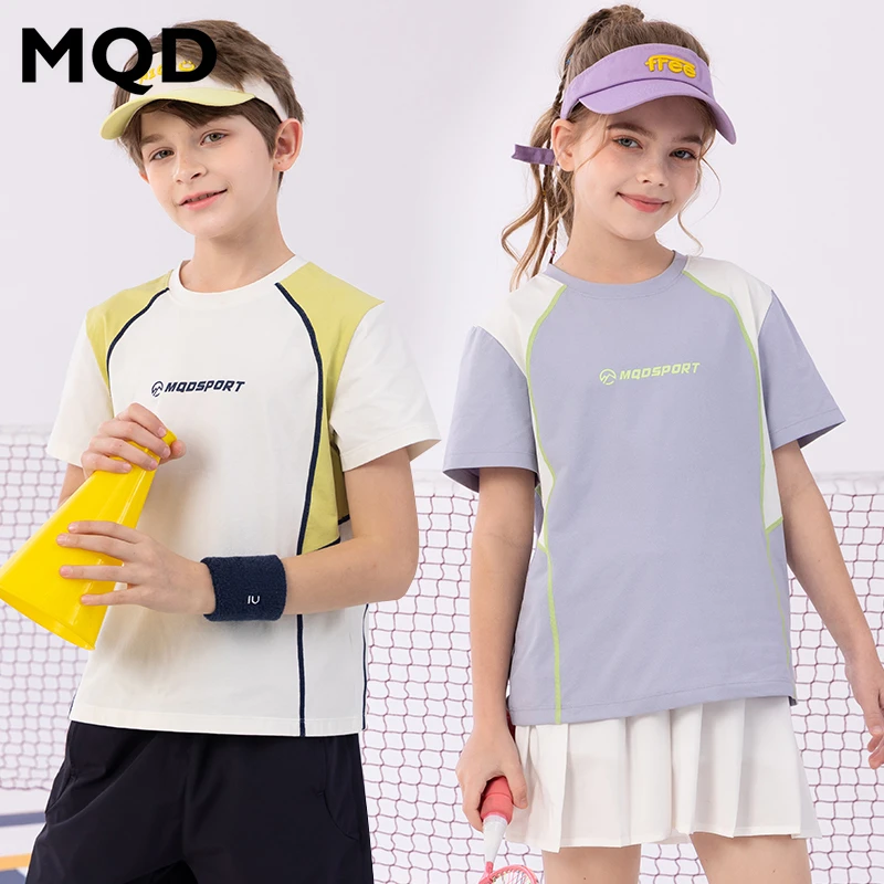 MQD夏季儿童运动T恤男童女童休闲透气学生吸湿速干大童TT25220301