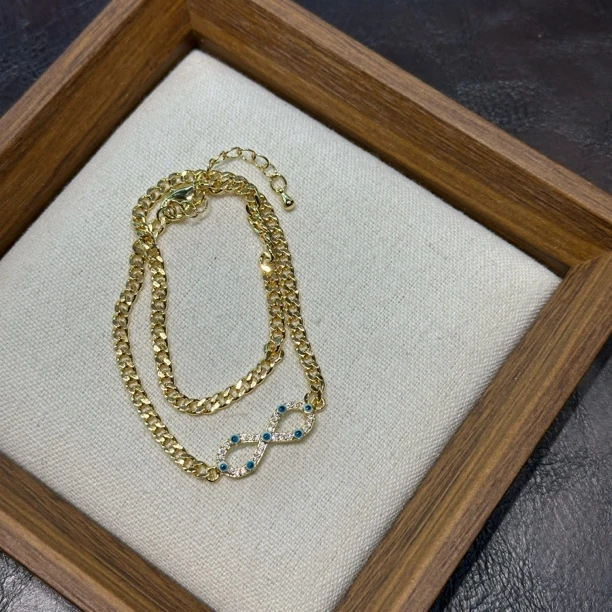 铜合金手链 GULUM 783 多绕圈手链金色 欧美风复古气质