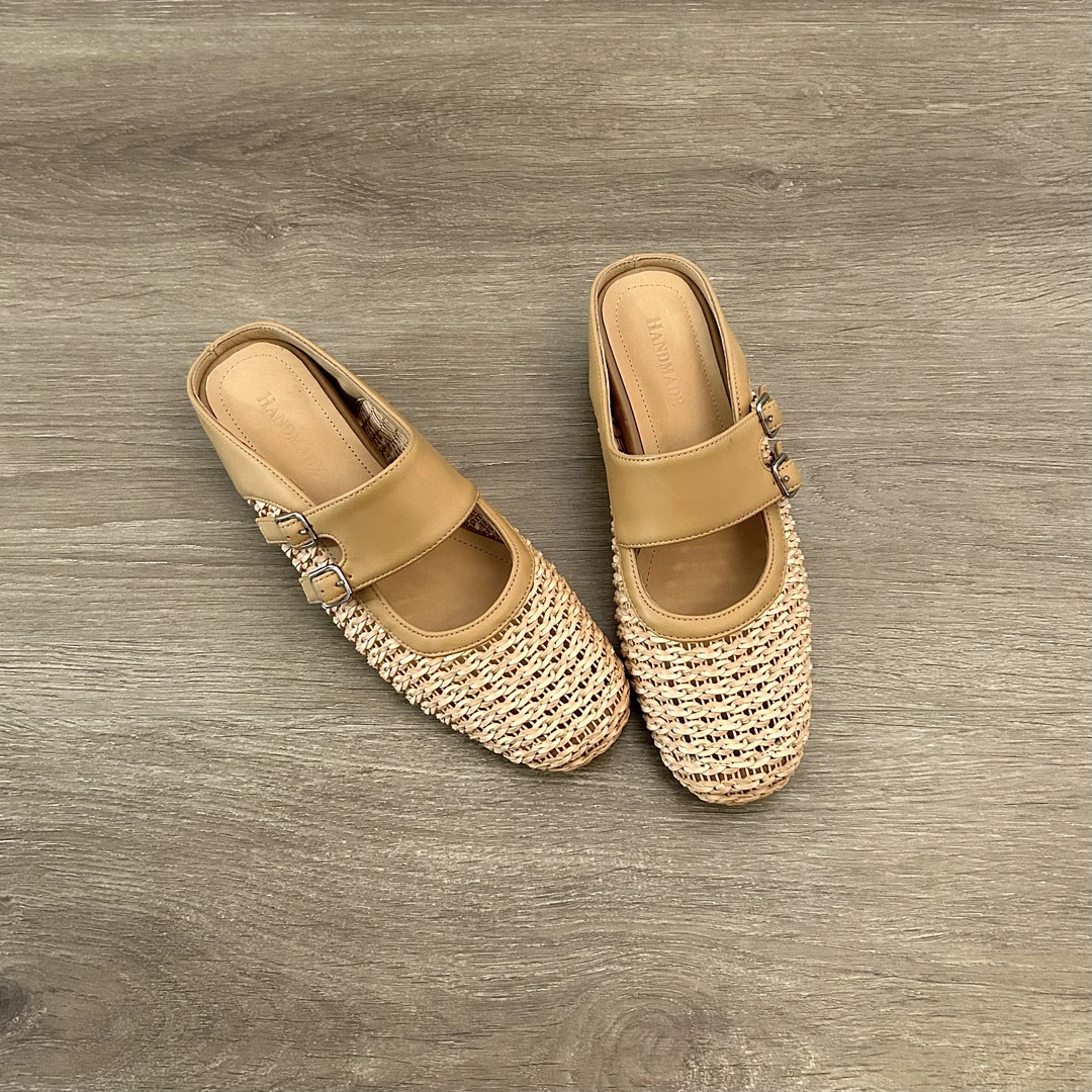 Dannyfrey时尚内增高皮带扣新款百搭编织镂空外穿凉夏季包头凉鞋