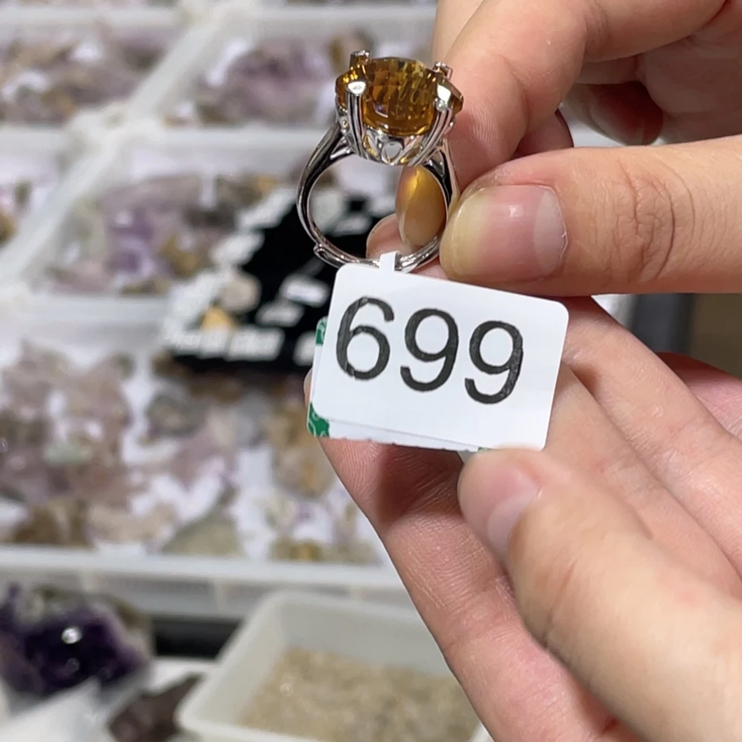 大***鹅银S925镶嵌珠宝半成品水晶Hs666