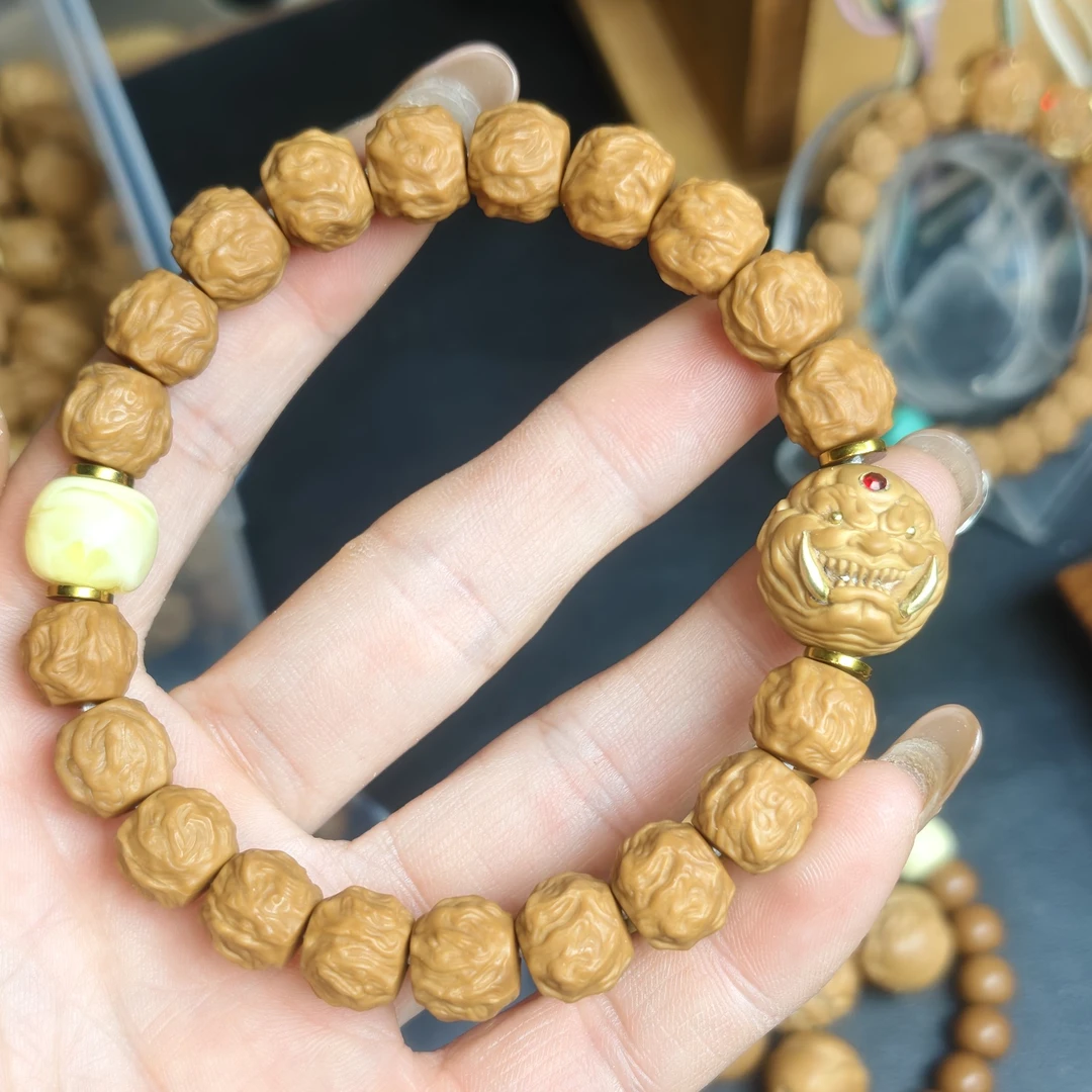 猴头手串原生态二等龙蛇之变和镶嵌精工雕刻单颗的搭配全网火爆