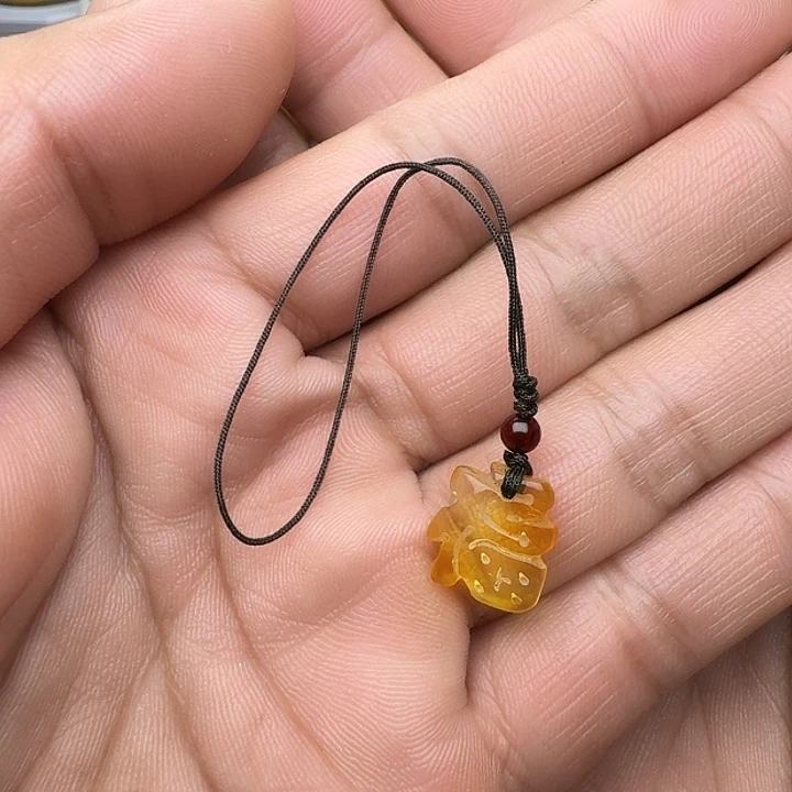 蜜蜡未镶嵌裸石天然蜜蜡手机吊坠