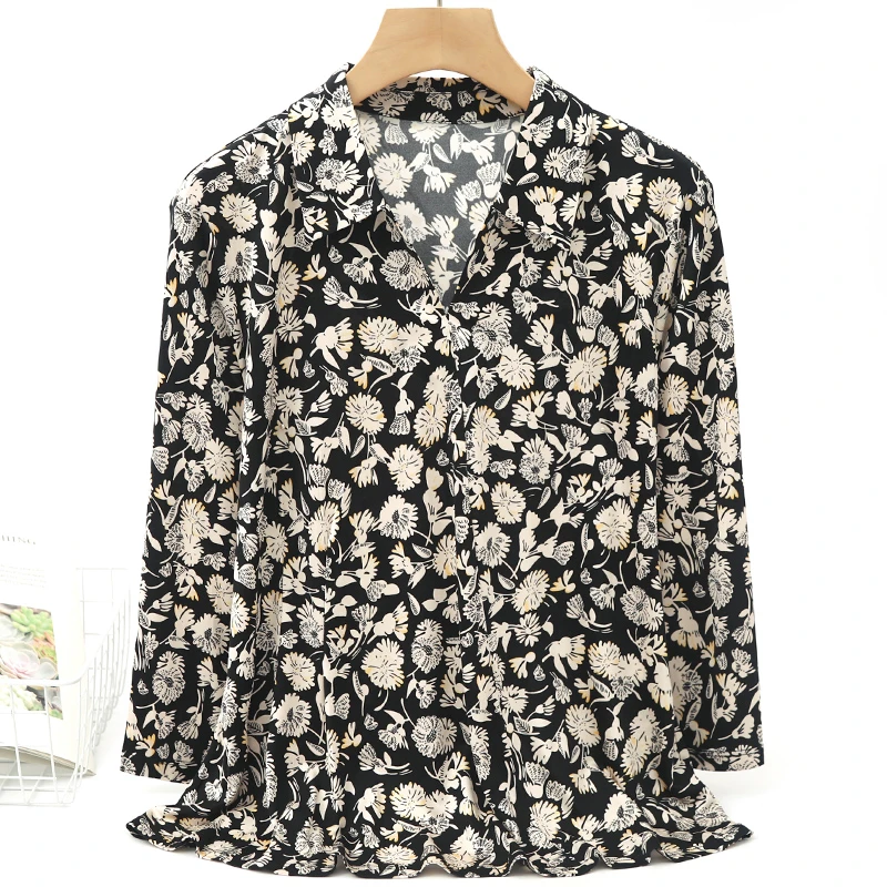 直播推荐女士真丝针织T恤桑蚕丝七分袖翻领气质显瘦上衣Z6224