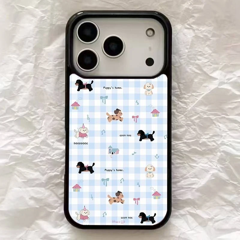 新款蝴蝶结狗韩系滴胶手机壳适用苹果17pro16小米15IQOO荣耀400一