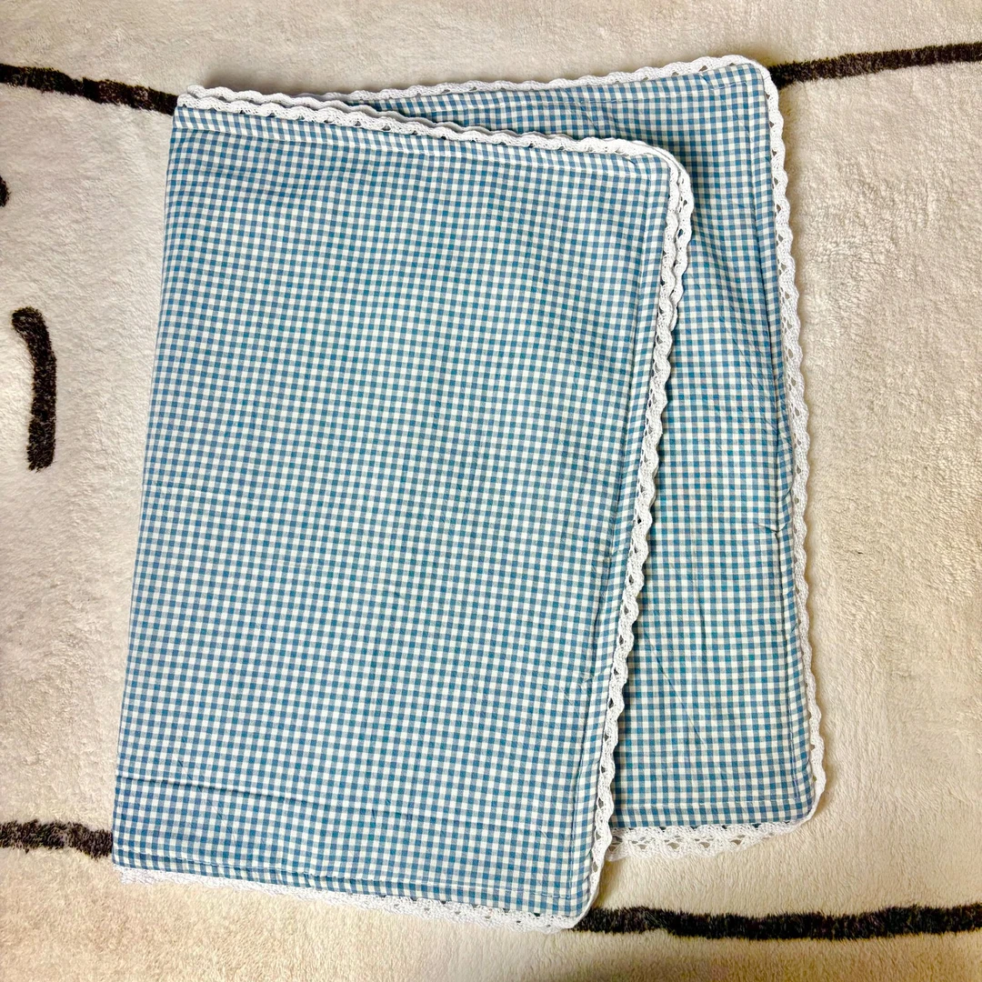 枕套水洗棉枕头套透气 学生宿舍成人可拆洗单人格子