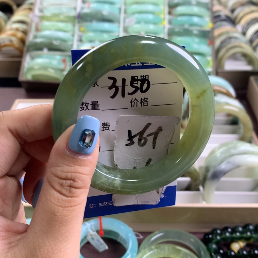 蛇纹石玉未镶嵌手镯3150