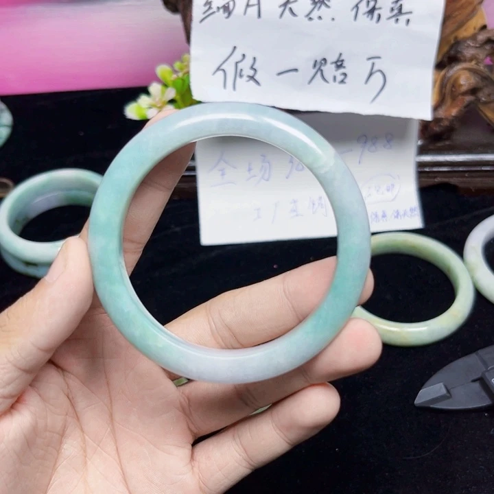 胖***⁴翡翠未镶嵌手镯天然缅甸翡翠手镯