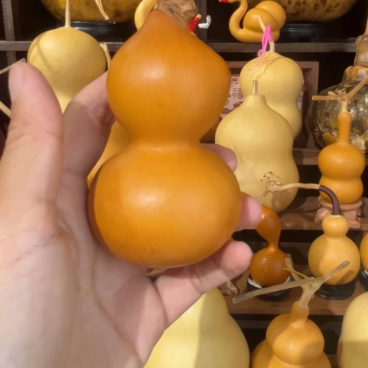 向***.天然老红皮财包葫芦