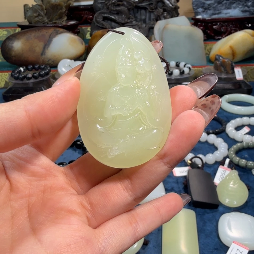 和田玉未镶嵌吊坠(不含链)