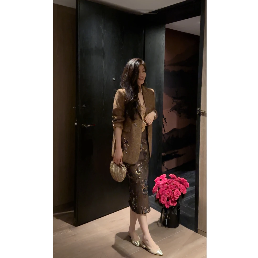 【N·COU】25秋新款【花弄影】复古小香风重工唐装DY52722