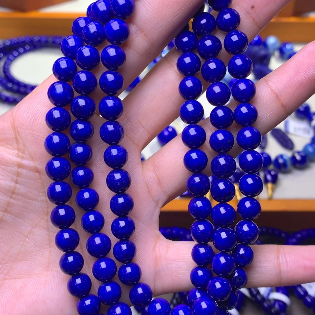 青金石未镶嵌手串7.8mm