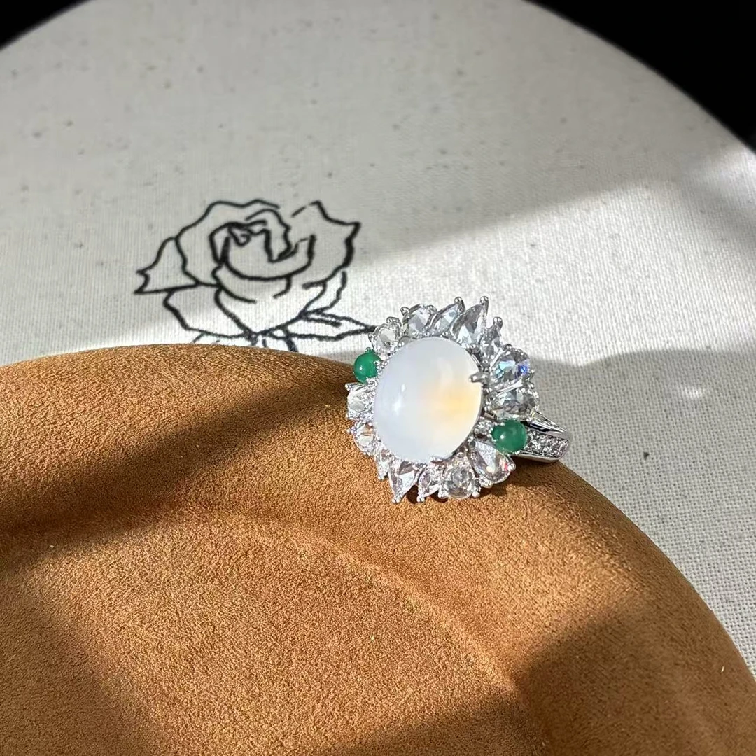 铜合金锆石戒指  远远（YY632）【镀真金 高版本】开口轻奢简约镶嵌