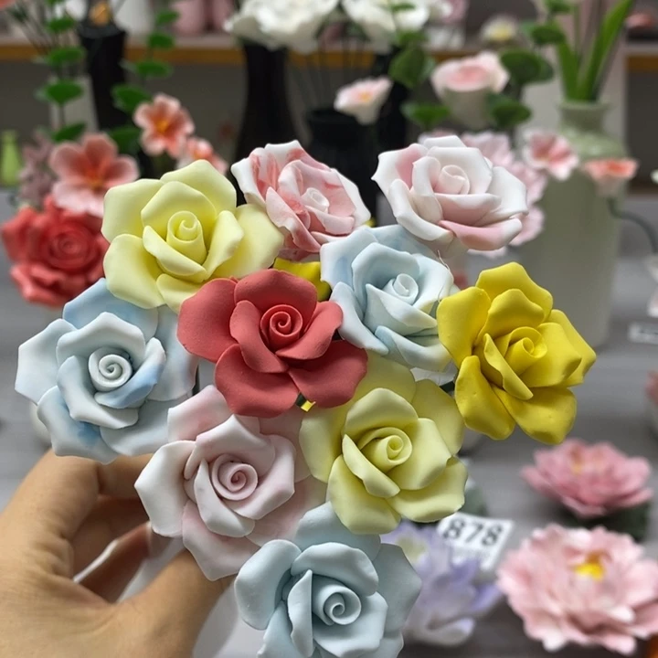 陶瓷陶瓷材料素烧10朵