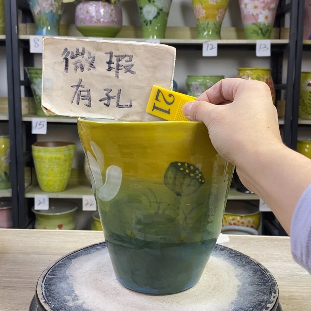 景德镇手工手绘陶瓷花盆