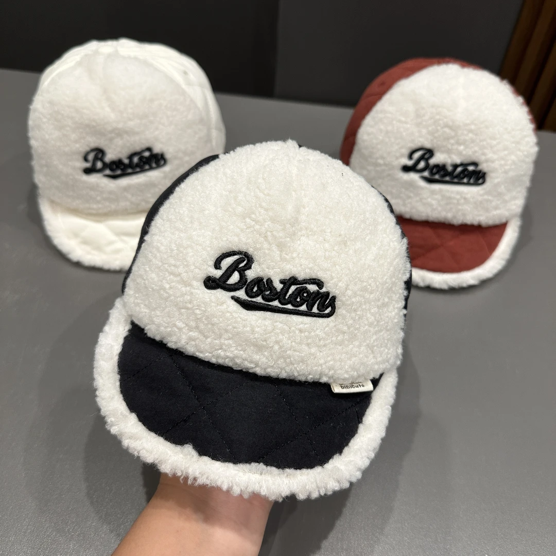 宝宝秋冬季简约百搭棒球帽男孩加绒保暖户外可调节韩系外出鸭舌帽