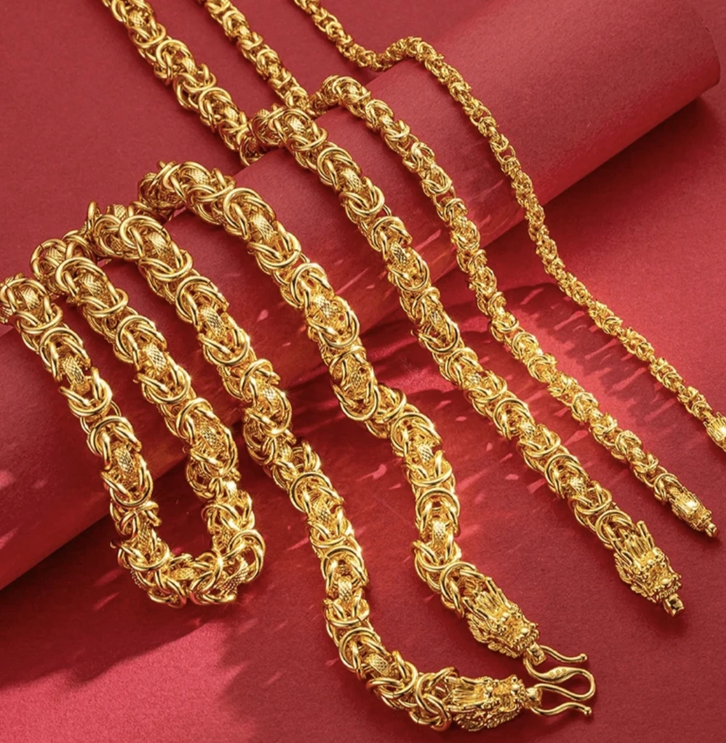 合金项链 霸气大龙骨项链  【亮面款】