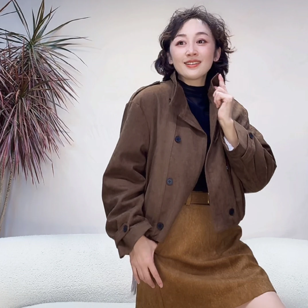 8227冬款加绒外套TR（衣长55）