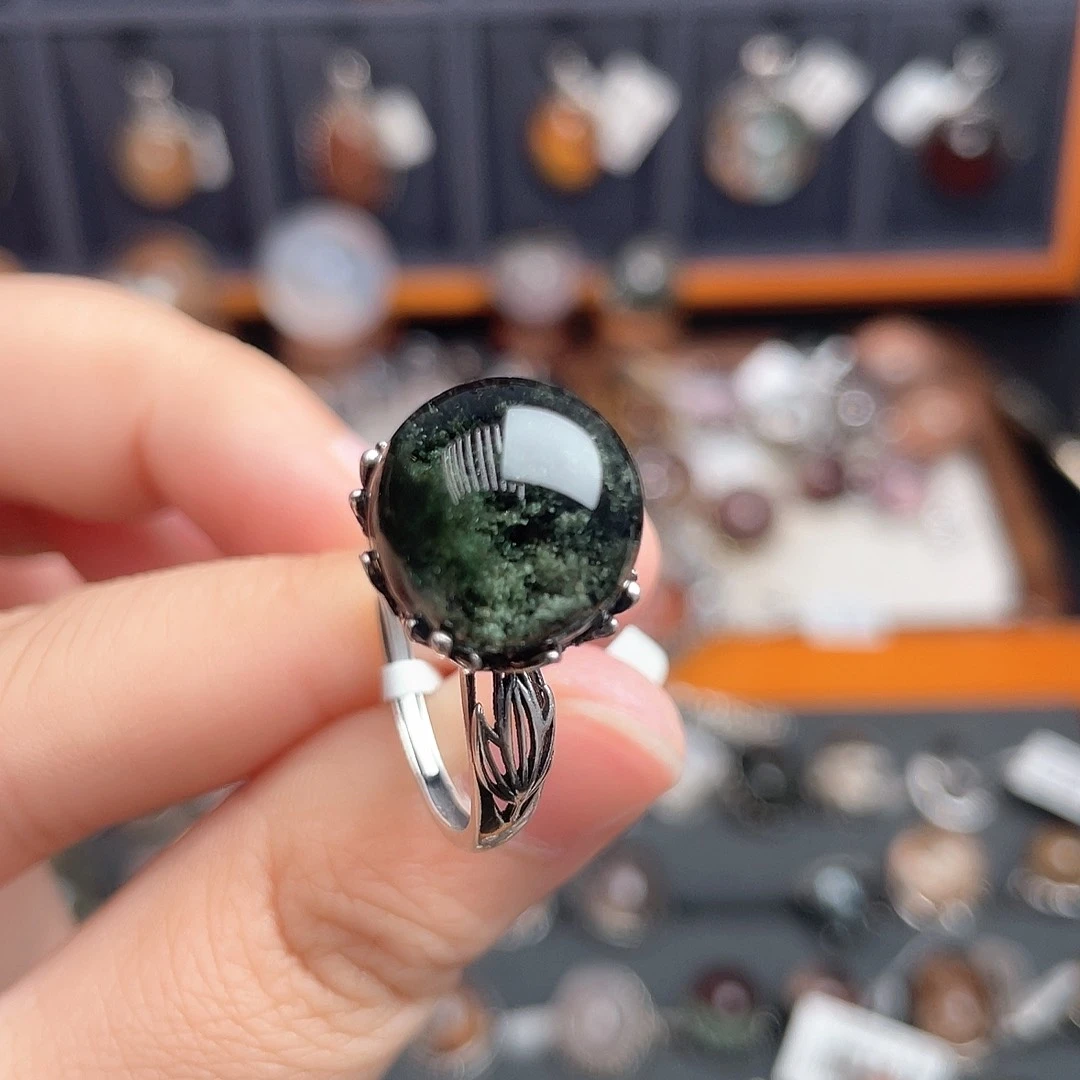 水晶戒指银S925镶嵌亜*﹌