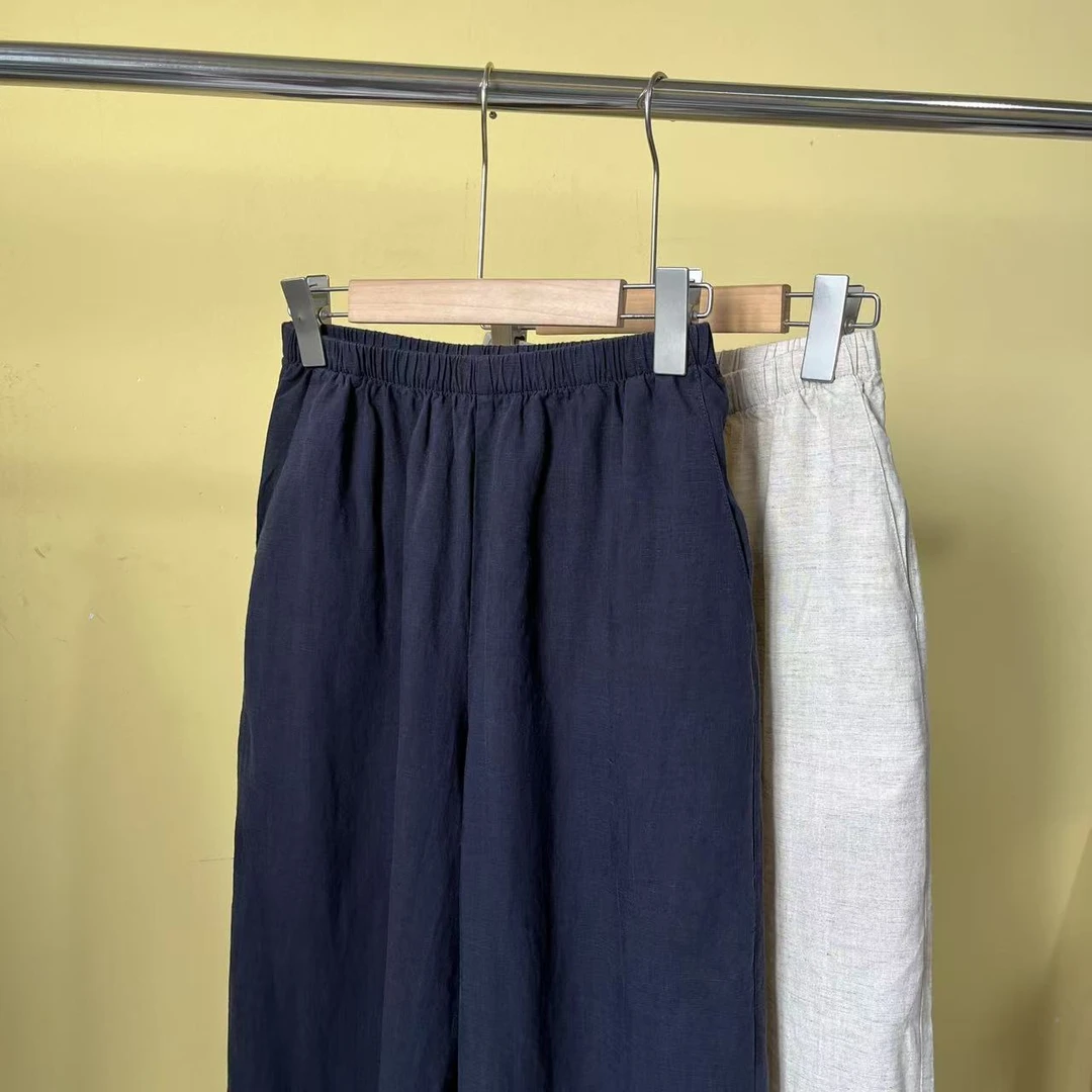 素麻之间// 惬意 慵懒  //九分麻 休闲裤