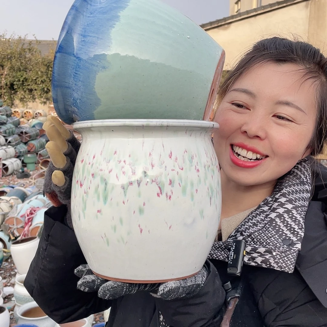 红陶王嫂花盆0217-918