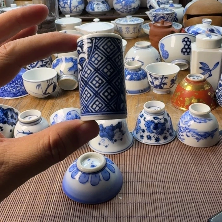 青花瓷器杯子茶具