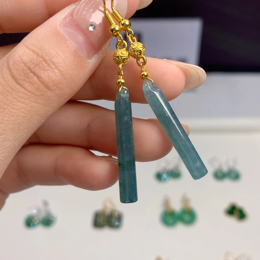 翡翠未镶嵌耳饰耳饰