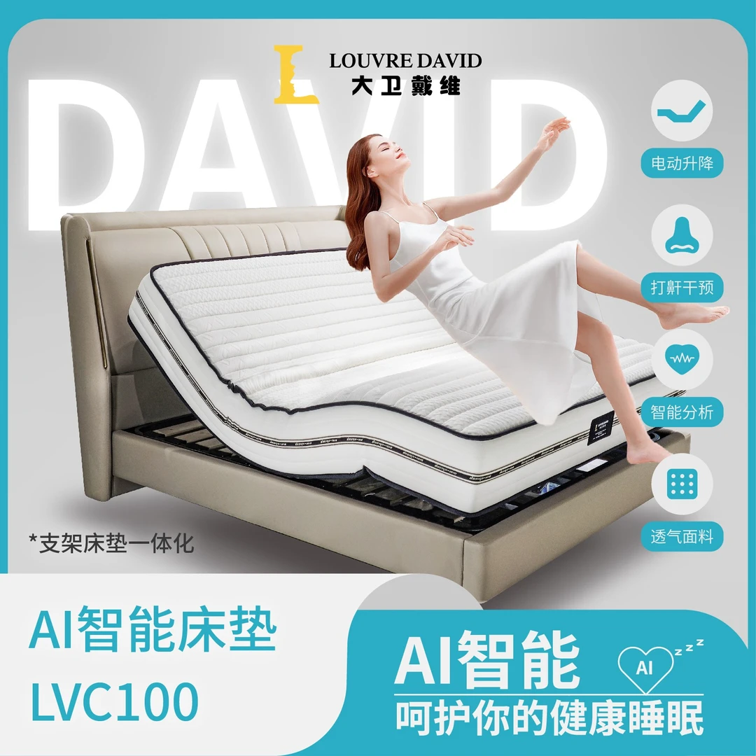广东戴维智能床垫起夜电动升降舒压海绵太空记忆棉功能智能电动床