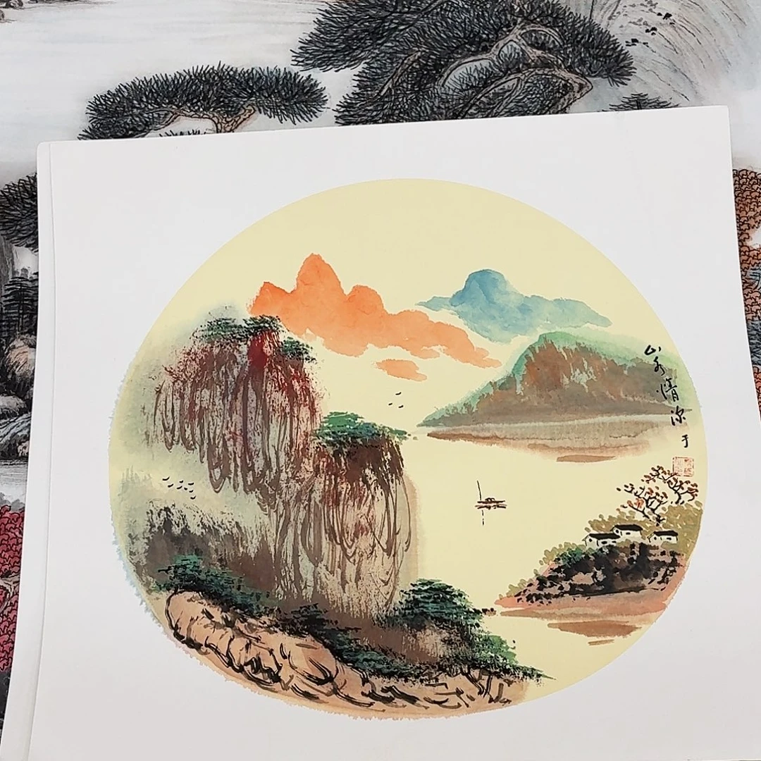 国画50.50斗方手绘作品