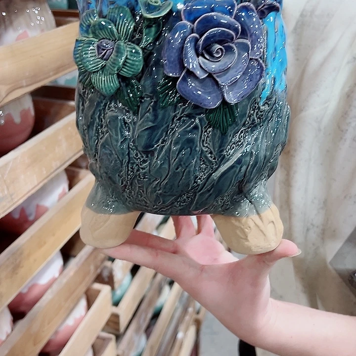 有孔，凑单福利满10元发货陶瓷多肉花盆！