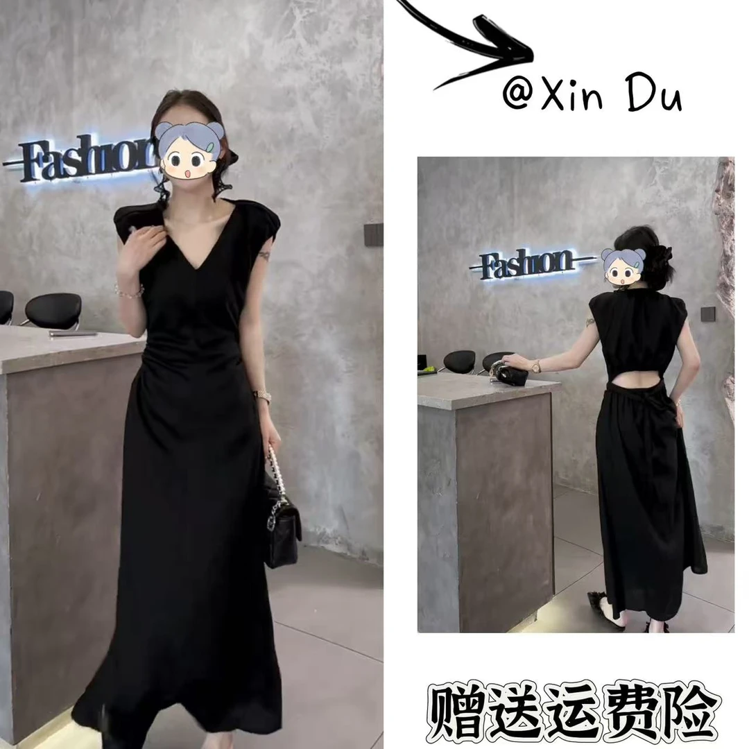 2025夏季新款时尚显瘦气质女士网红洋气连衣裙百搭款D21969