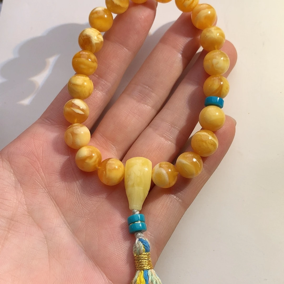 蜜蜡未镶嵌手串蜜蜡手持